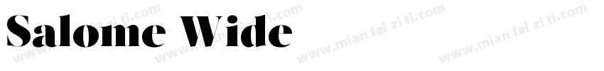 Salome Wide字体转换